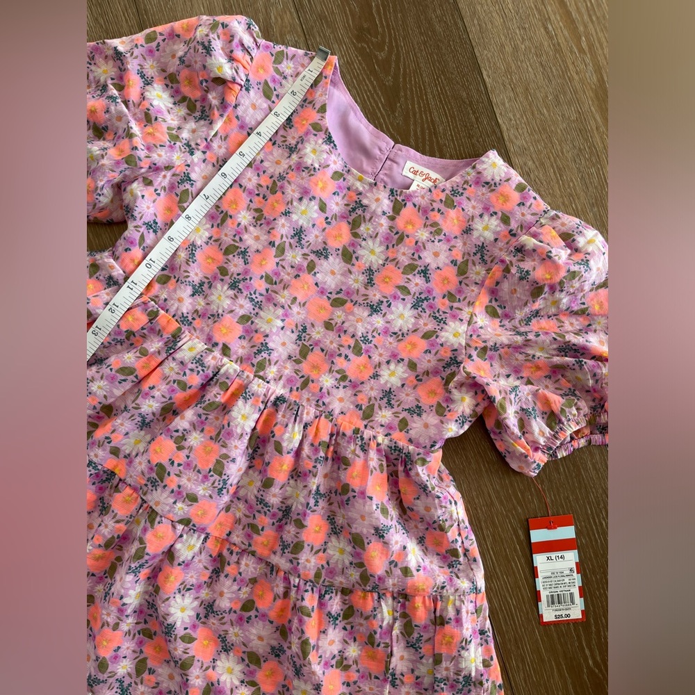 NWT Cat & Jack Girl's shabby chic floral dress size XL (14)